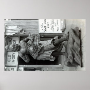 Temple Guard Statue im Pacific Curio Shop, Poster