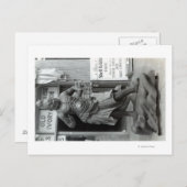 Temple Guard Statue im Pacific Curio Shop, Postkarte (Vorne/Hinten)