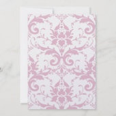 Temple Hochzeit Einladung Rosa Krönung (Rückseite)