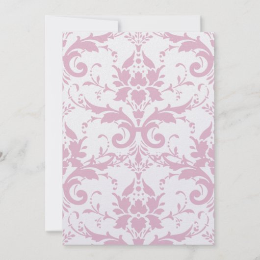 Temple Hochzeit Einladung Rosa Krönung (Rückseite)