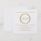 Temple Hochzeit Empfang Einladung Ewigen Kreis (Vorne/Hinten)