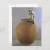 Temple Monkey Postkarte (Vorne/Hinten)