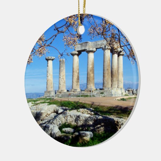 Temple of Apollo - Corinth Keramik Ornament (Links)