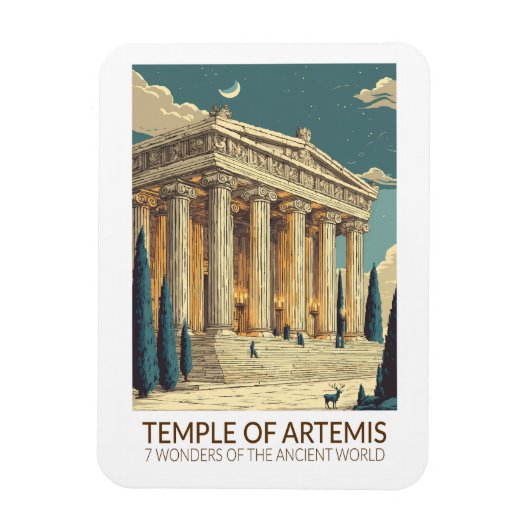 Temple of Artemis Seven Wonders of the World Art Magnet (Vertikal)