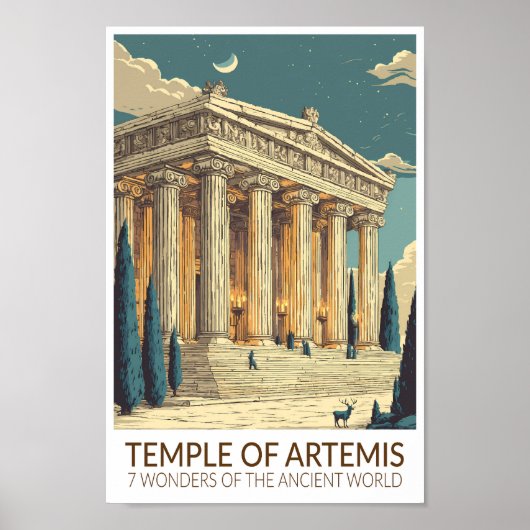 Temple of Artemis Seven Wonders of the World Art Poster (Vorne)