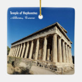 Temple of Hephaestus Athens Greece Souvenir Keramikornament (Rückseite)