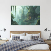Temple of Moss and Mist Leinwanddruck (Insitu (Schlafzimmer))