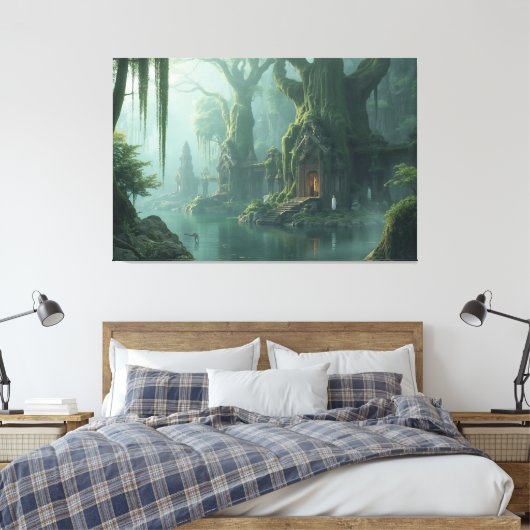 Temple of Moss and Mist Leinwanddruck (Insitu (Schlafzimmer))