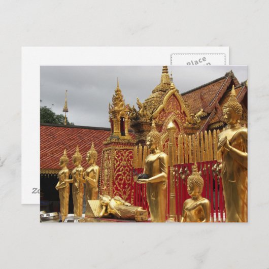 Temple Postkarte (Vorne/Hinten)