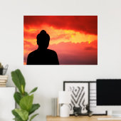 Temple Relic | Buddhistische Statue Poster (Heimbüro)