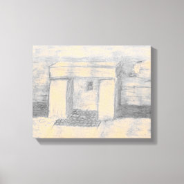 Temple Sketch Canvas Print Leinwanddruck