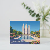 Temple Square USA Postkarte (Stehend Vorderseite)