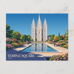 Temple Square USA Postkarte