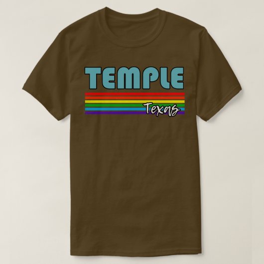 Temple Texas Pride Temple LGBT-Geschenk Unterstütz T-Shirt (Design vorne)
