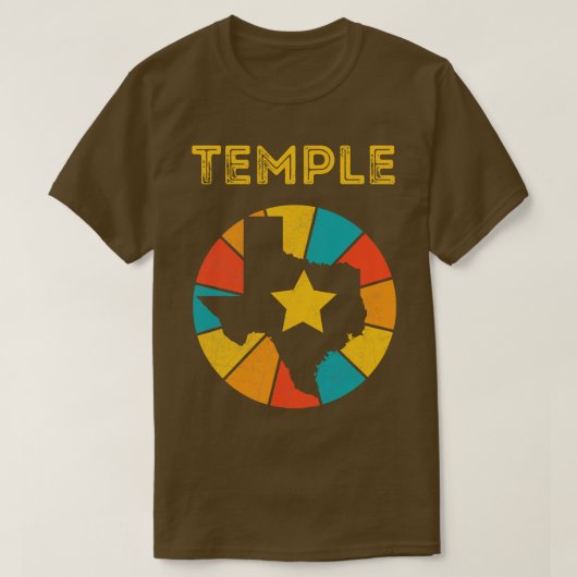Temple Texas Vintag gestresstes Souvenir 1 T-Shirt (Design vorne)