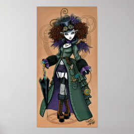 Temple Viktorianisch Steampunk Time Traveller Ange Poster