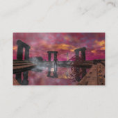 TEMPLE VON WASSER Pink Yellow Lila Clouds Sci-Fi Visitenkarte (Rückseite)