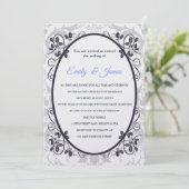Temple Wedding Einladung Silver Coronation (Stehend Vorderseite)