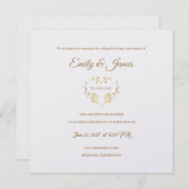 Temple Wedding Reception Card Extravagantes Gold H Einladung (Vorne/Hinten)