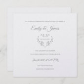 Temple Wedding Reception Card Extravagantes Herz Einladung (Vorne/Hinten)