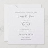 Temple Wedding Reception Card Extravagantes Herz Einladung (Vorderseite)