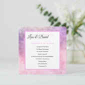 Temple Wedding Reception Einladend Pink Wasserfarb Einladung (Stehend Vorderseite)