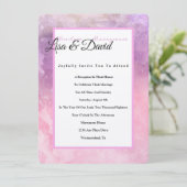 Temple Wedding Reception Einladend Pink Wasserfarb Einladung (Stehend Vorderseite)