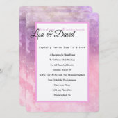 Temple Wedding Reception Einladend Pink Wasserfarb Einladung (Vorne/Hinten)