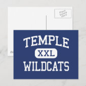Temple - Wildcats - High School - Temple Texas Postkarte (Vorne/Hinten)