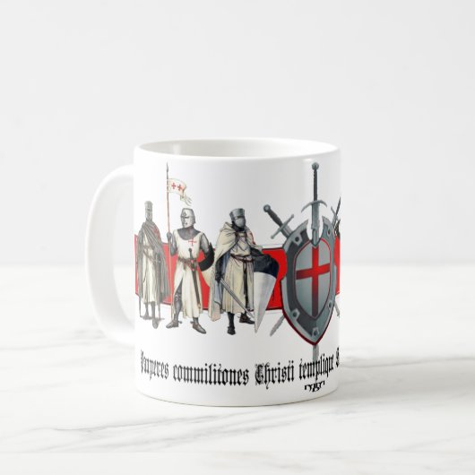 Templer-Brüder mit Schild und Schwert Tasse (Vorderseite Links)