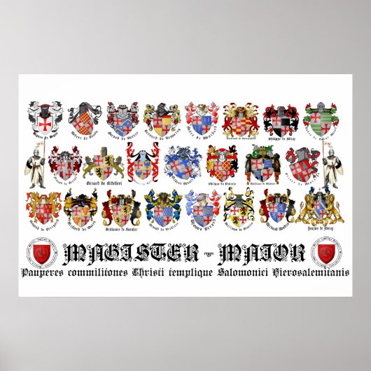 Templer Großmeister-Poster Poster (Vorne)