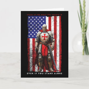 Templer Kreuzritter Wert Amerikanische Flagge 4. J Karte