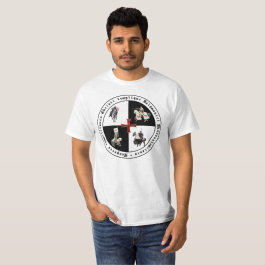 Templer mit rotem Tatzenkreuz T-Shirt (Vorne ganz)