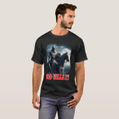 Templer-Ritter Gott Will Es auf Pferd Flachhelm C T-Shirt (Vorne ganz)