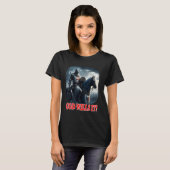 Templer-Ritter Gott Will Es auf Pferd Flachhelm C T-Shirt (Vorne ganz)