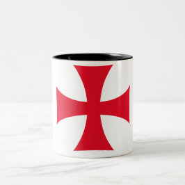 Templer-Ritter-Kreuzfahrer-Kaffeetasse Zweifarbige Tasse