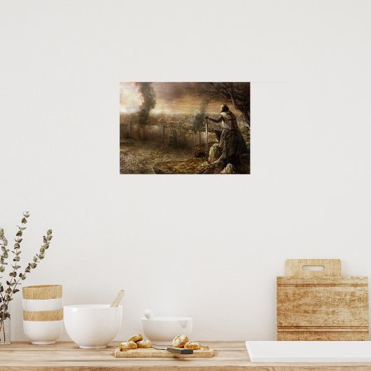 Templer vor Jeruzalem Poster (Küche)