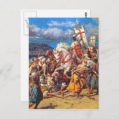 Templer vs. Sarazenen Postkarte (Vorne/Hinten)