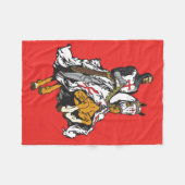 Templerknacht Fleecedecke (Vorderseite (Horizontal))