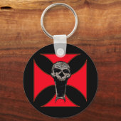 Templerkopfschädel Schlüsselanhänger (Vorderseite)