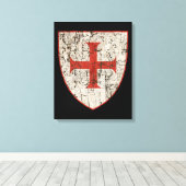 Templerkreuz, bedrückt leinwanddruck (Insitu (Holzboden))