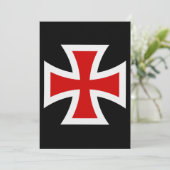 Templerkreuz Einladung (Stehend Vorderseite)