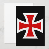 Templerkreuz Einladung (Vorne/Hinten)