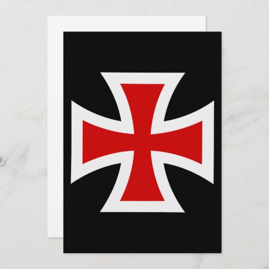 Templerkreuz Feiertagskarte (Vorne/Hinten)