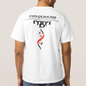 Templerkreuz mit Abzeichen  T-Shirt (Rückseite)