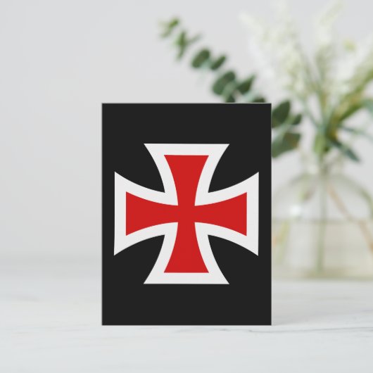 Templerkreuz Postkarte (Stehend Vorderseite)