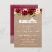 TEMPLETTKARTE | Reno Nevada Temple Wedding Begleitkarte (Vorne/Hinten)