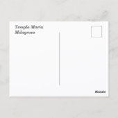 Templo María Milagrosa, Mazatlán, Mexiko Postkarte (Rückseite)