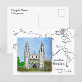 Templo María Milagrosa, Mazatlán, Mexiko Postkarte (Vorne/Hinten)