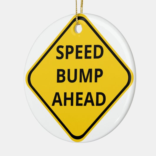 Tempo-Bump Ahead Construction Sign Ornament (Links)
